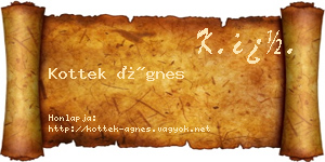 Kottek Ágnes névjegykártya